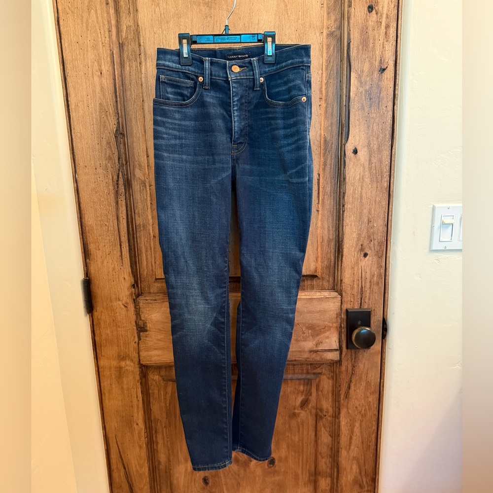 Lucky Brand Blue Skinny Jeans High-Rise Stretch Bridgette